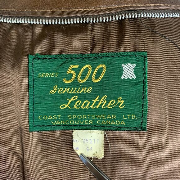 Vintage 70s Chocolate Brown Leather Retro Jacket Trench Coat Overcoat - Picture 9 of 16